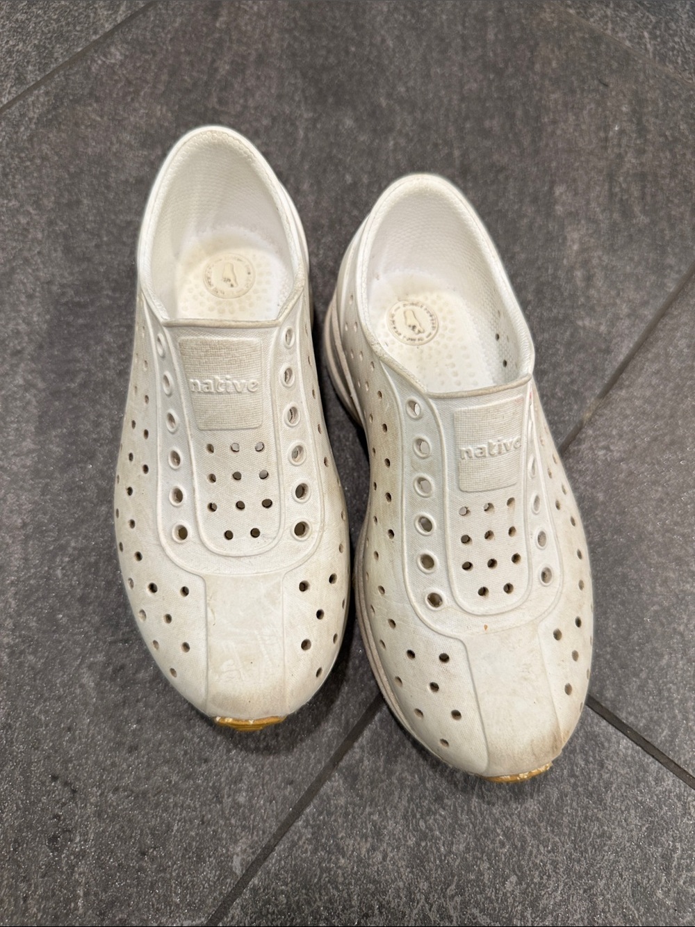 Native Robbie Slip-On Sandals in Off-White C12